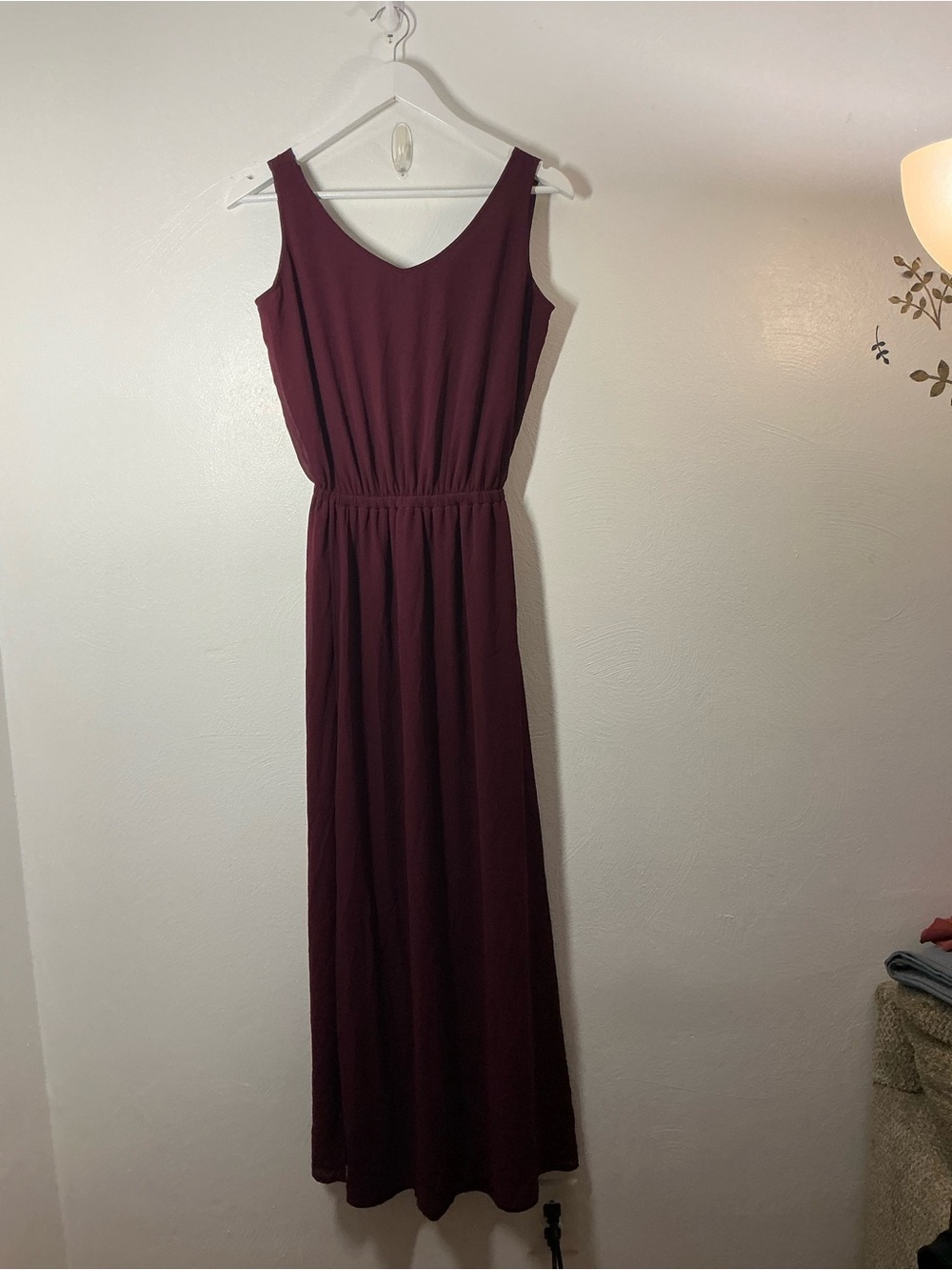 Show Me Your MuMu Burgundy Sleeveless Maxi Dress Size Small